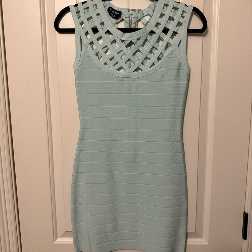 Bebe Light Blue Bandage Dress